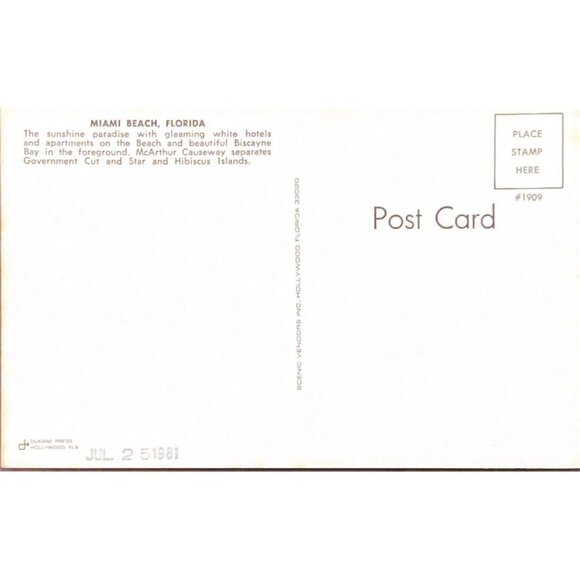 Vtg Miami FL Postcards Ships Water Views Lot of 5 Flamingo Hotel 1942 Free Post - Picture 3 of 15